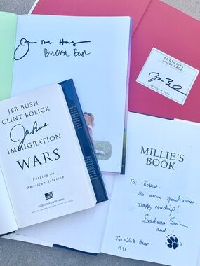Bush Family Signed Book Collection President George Bush Laura Barbara Jeb Jenna